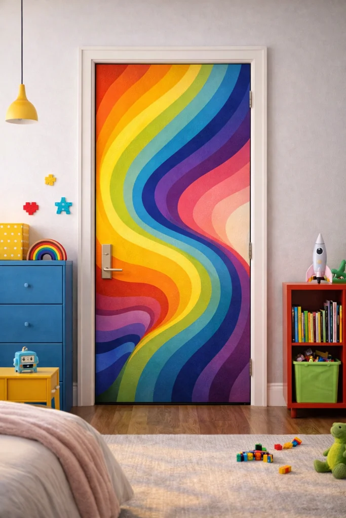 Rainbow Wave Statement Door Style