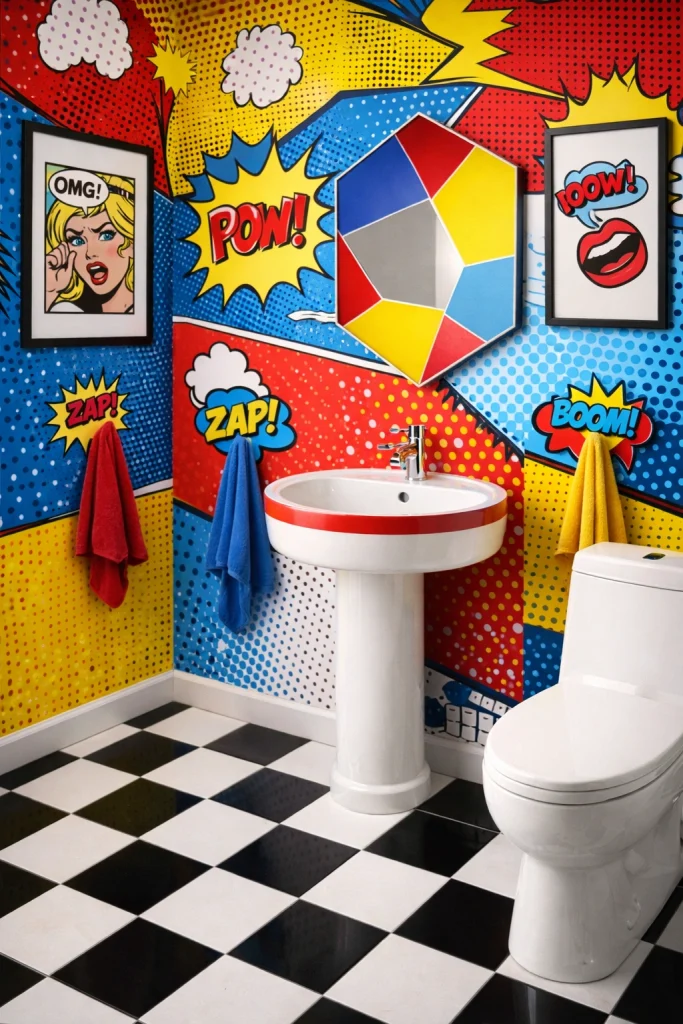 Retro Pop Art Bathroom Style