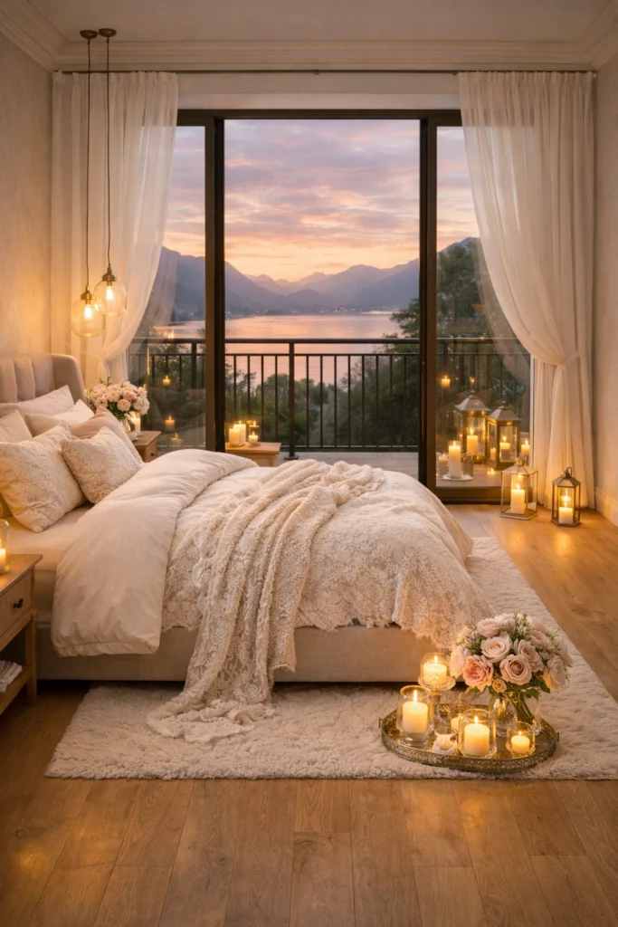 Romantic Balcony View Bedroom Style