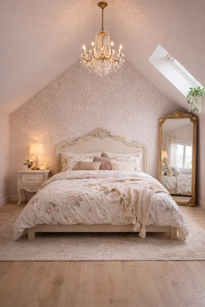 Romantic Parisian Attic Bedroom Style