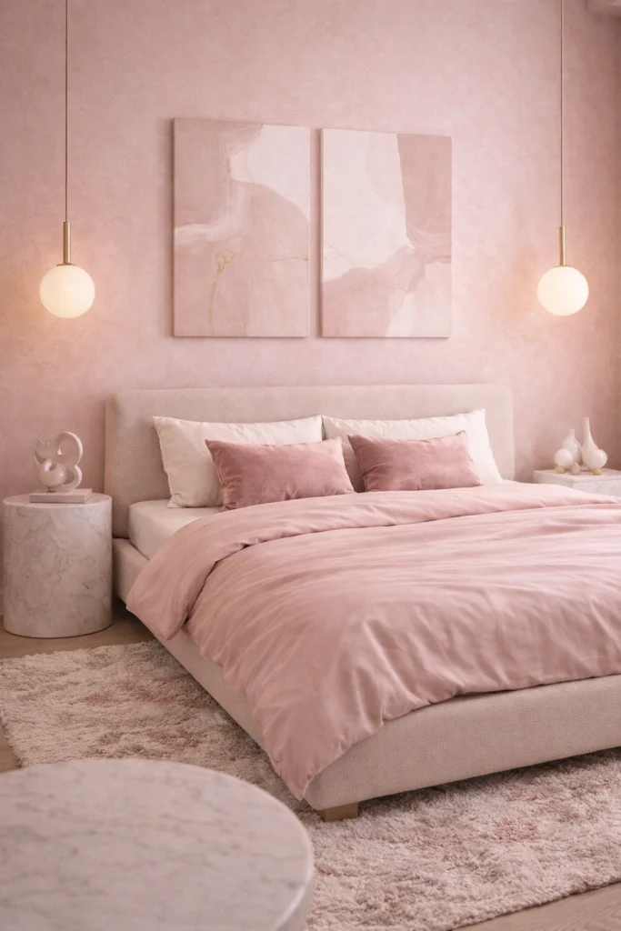 Rose Blush Modern Bedroom Style