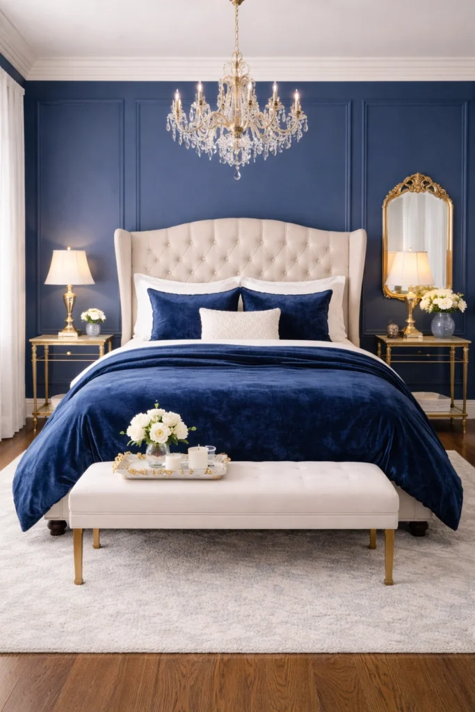 Royal Blue Luxury Bedroom Style