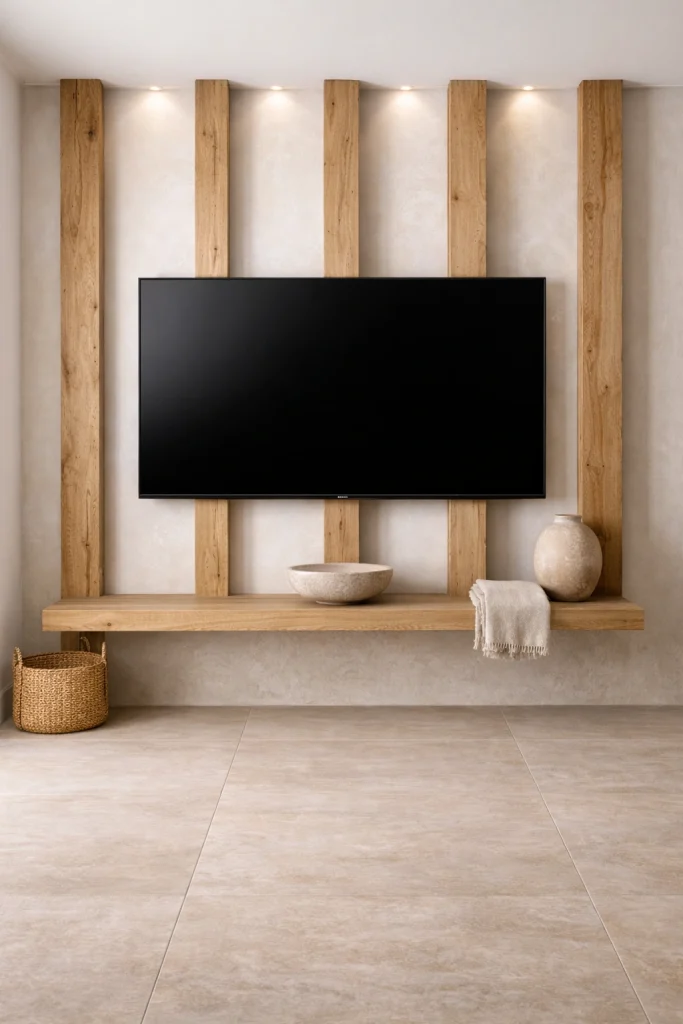 Rustic Modern Oak Beam Wall Style