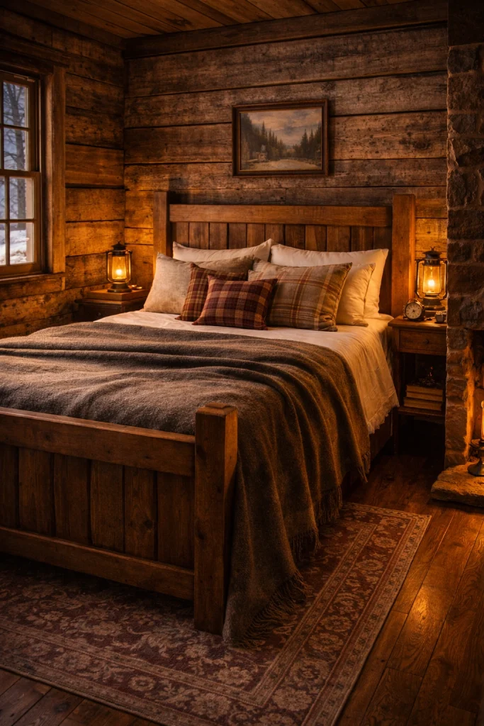 Rustic Vintage Cabin Bedroom Style