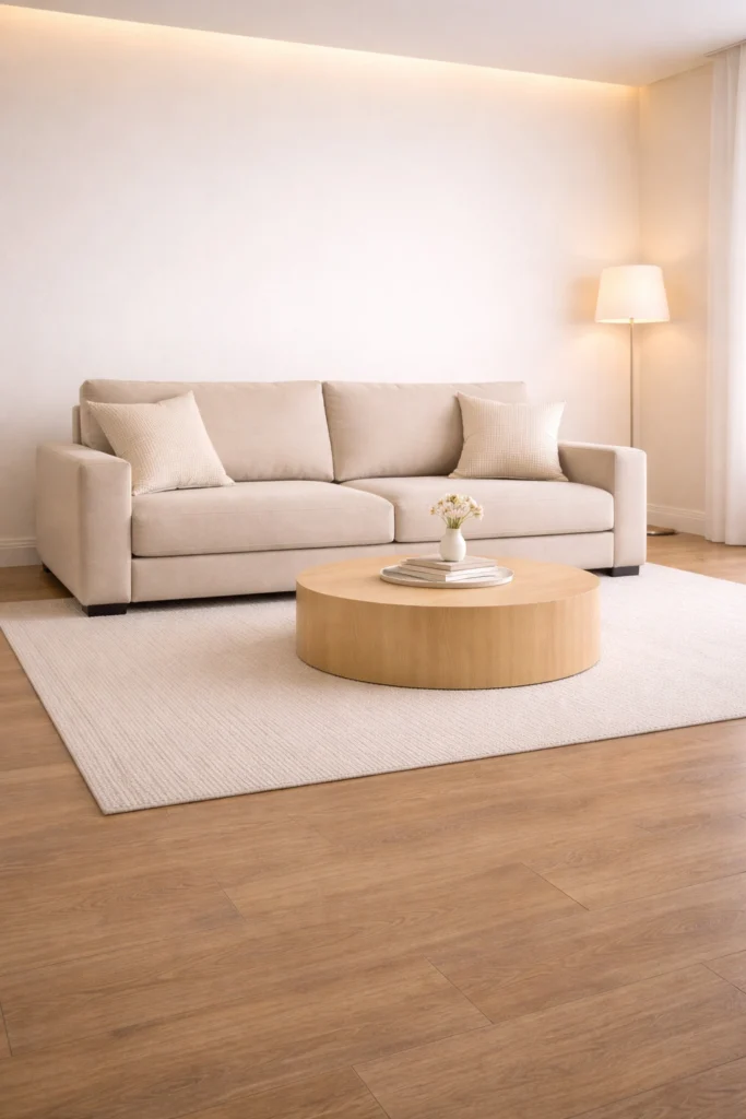 Sand Beige Low-Profile Sleeper Sofa Idea