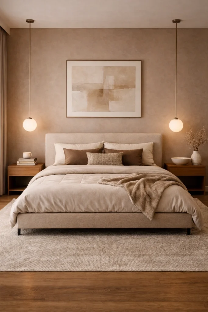 Sand Brown Modern Bedroom Style