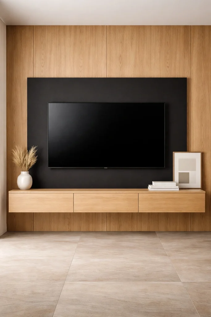 Scandinavian Black & Oak Contrast Style