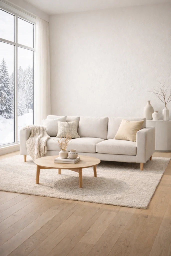Scandinavian Cozy Beige Sofa Style