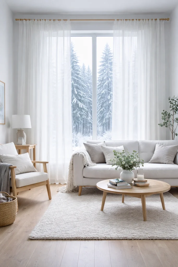 Scandinavian Light Filter Curtains Style