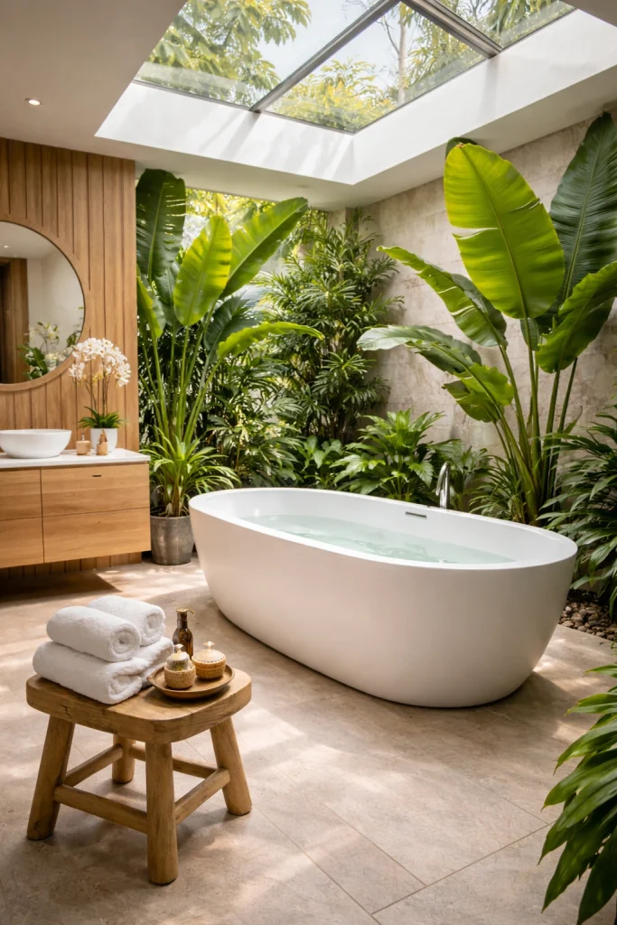 Skylight Jungle Spa Bathroom Style