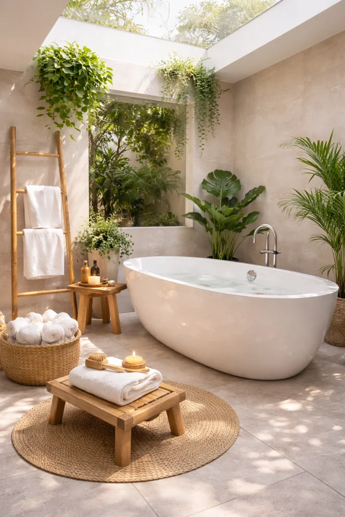 Skylight Natural Spa Bathroom Style