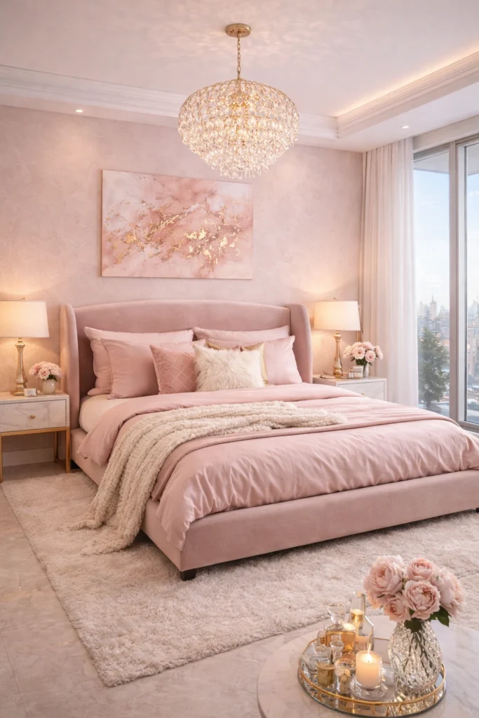 Soft Blush Luxury Bedroom Style