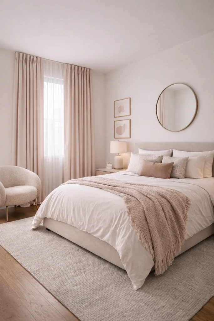 Soft Blush Pink Drapes Style