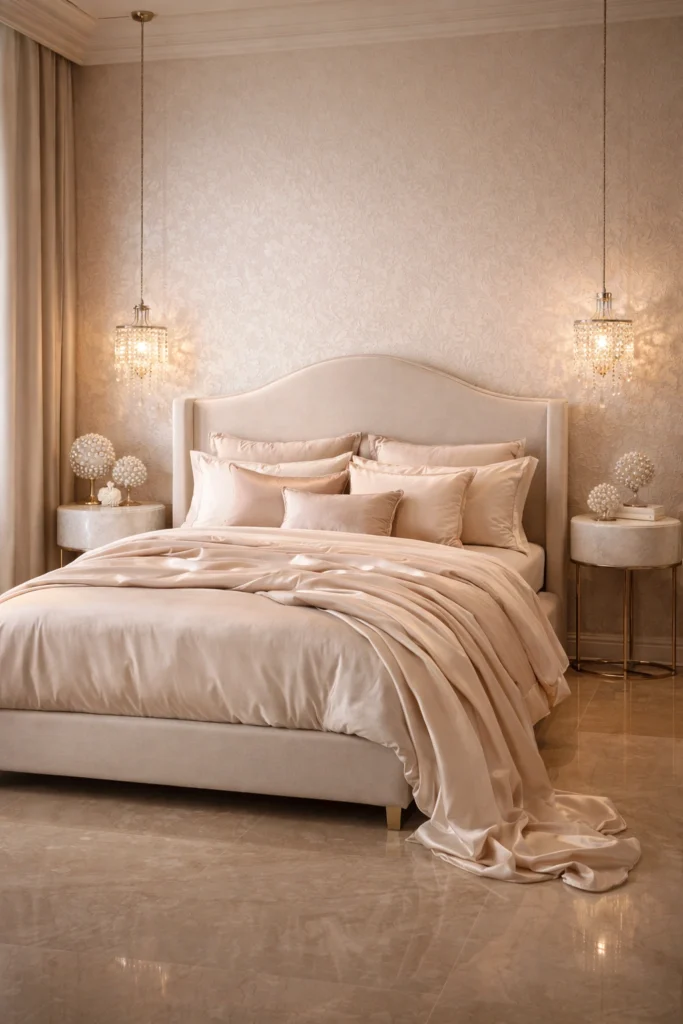 Soft Champagne Luxury Bedroom Style
