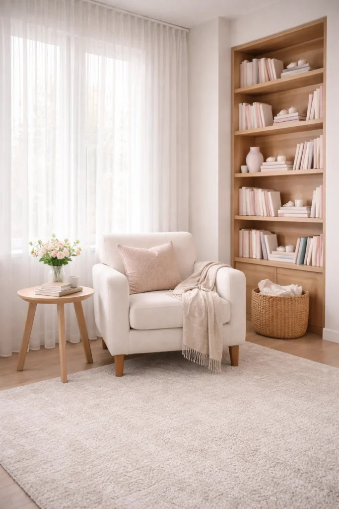 Soft Curtain Library Corner Style