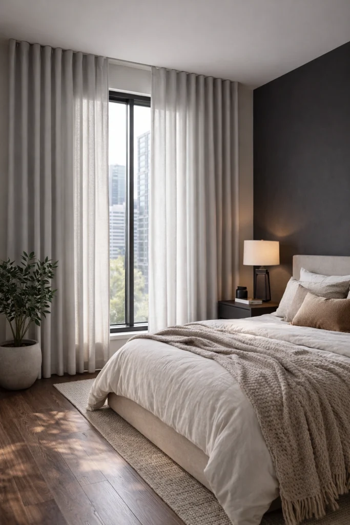 Soft Grey Wave Curtains Style