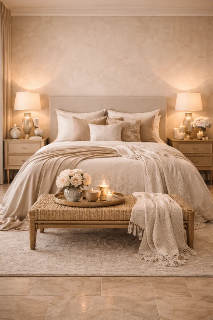 Soft Neutral Romance Bedroom Style