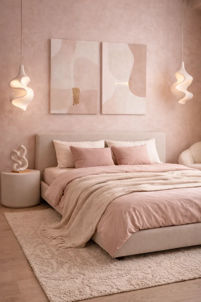 Soft Rose Designer Bedroom Style