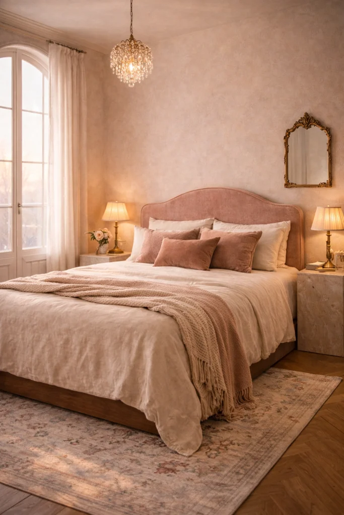 Soft Vintage Romantic Bedroom Style