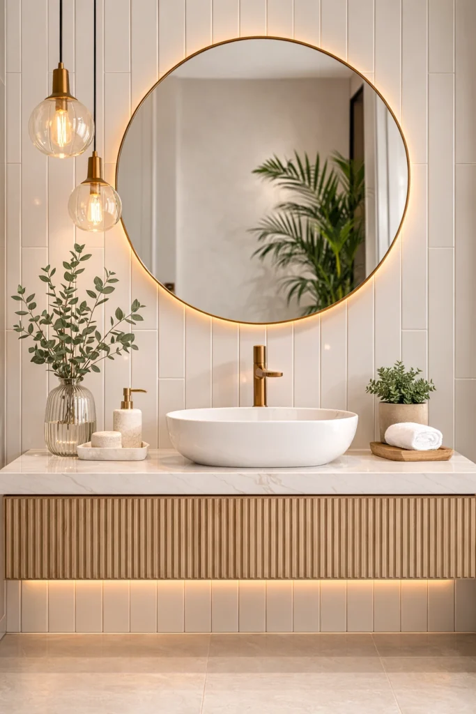 Stacked Vertical Subway Tiles Style