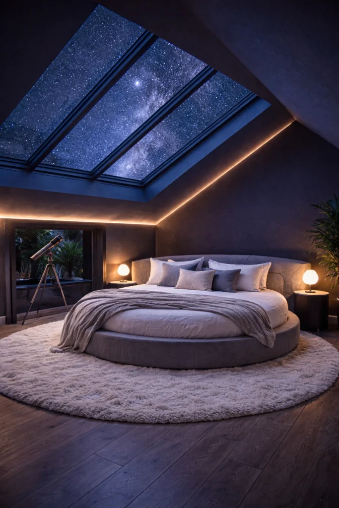 Stargazing Skylight Attic Bedroom Style