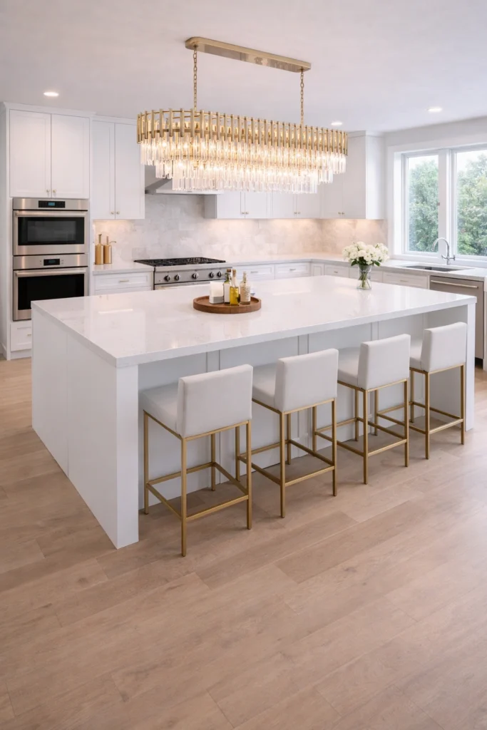 Statement Lighting Kitchen Island Idea