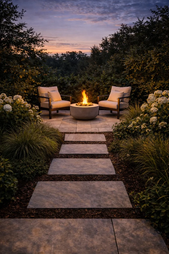Stone Pathway Patio Extension Style