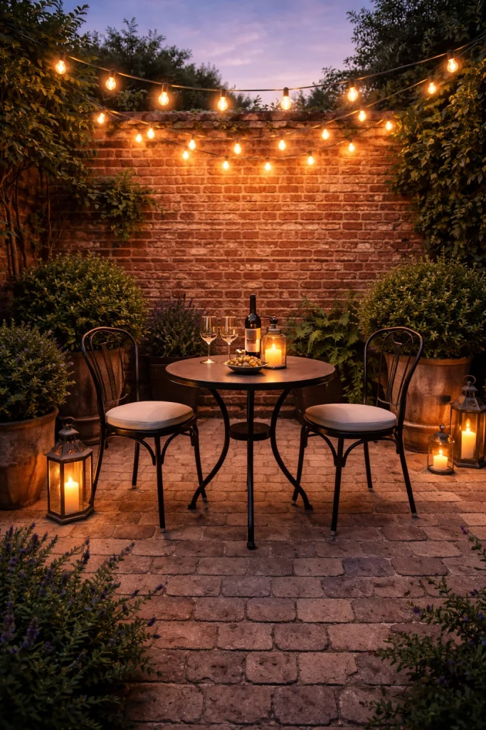 String-Light Bistro Patio Style