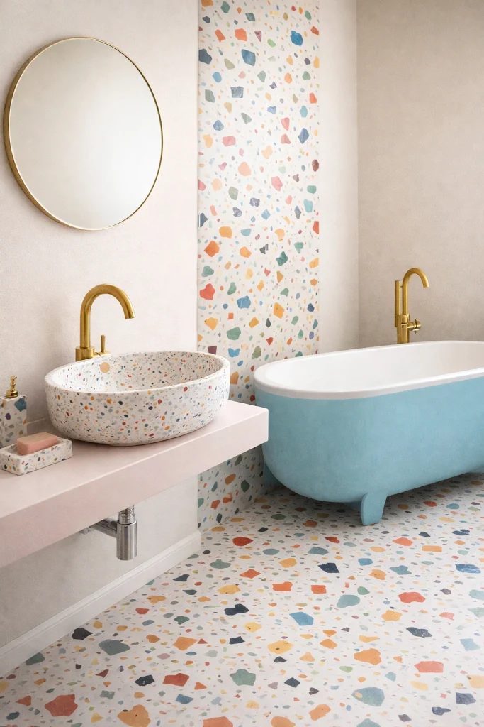 Terrazzo Colour Splash Bathroom Style