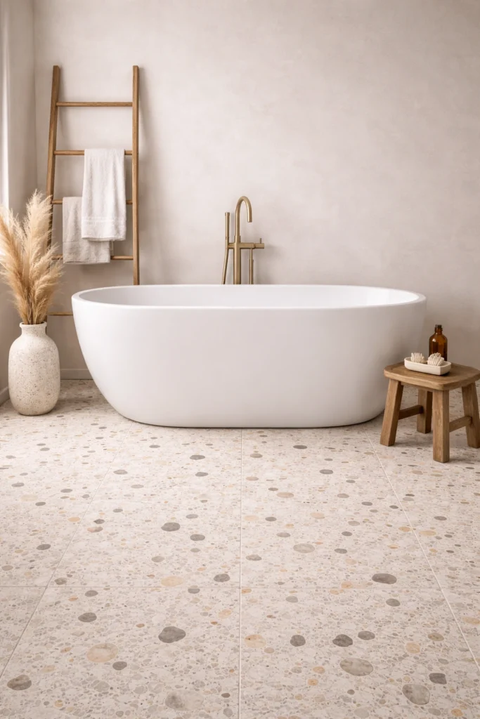 Terrazzo Tile Bathroom Floor Style