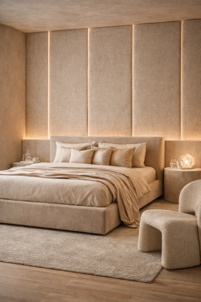 Textured Fabric Wall Bedroom Style