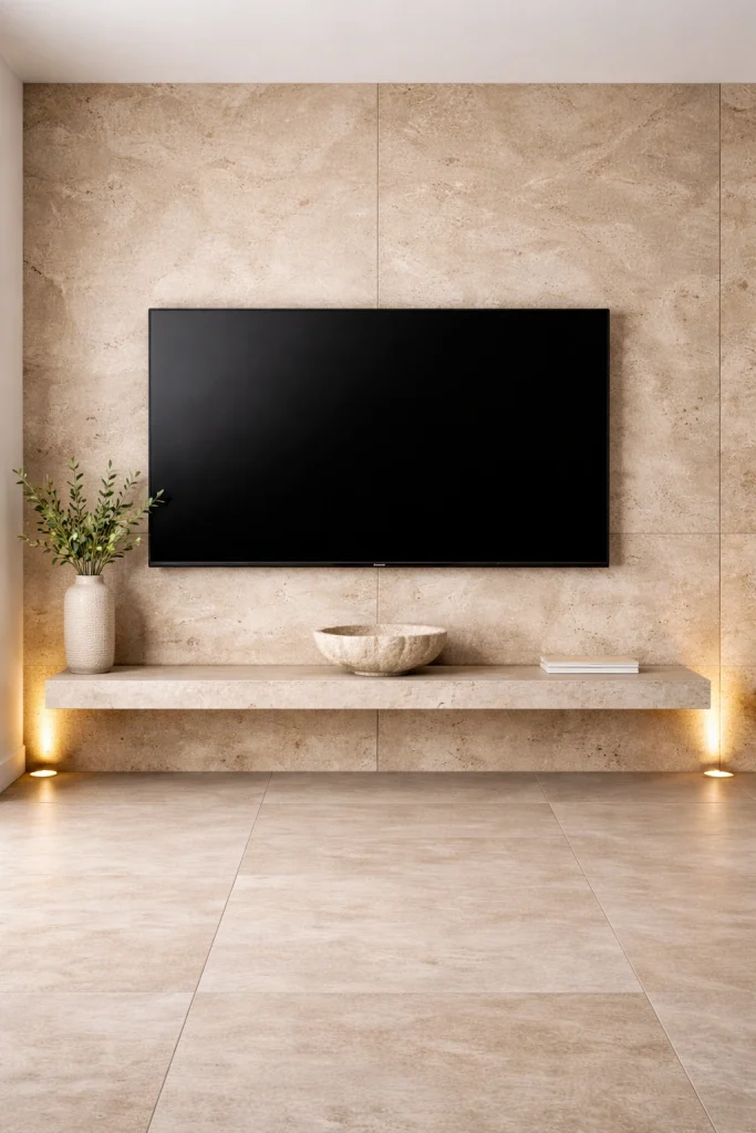 Travertine Slab Minimalism Style