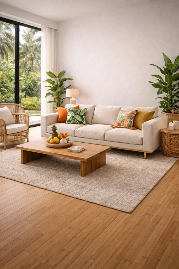 Tropical Living Room Sofa Style
