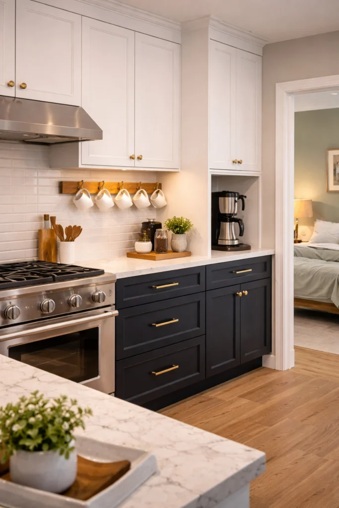 Two-Tone Contrast Kitchen Idea