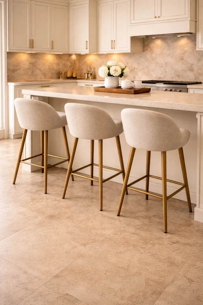 Upholstered Bucket Style Stools Idea