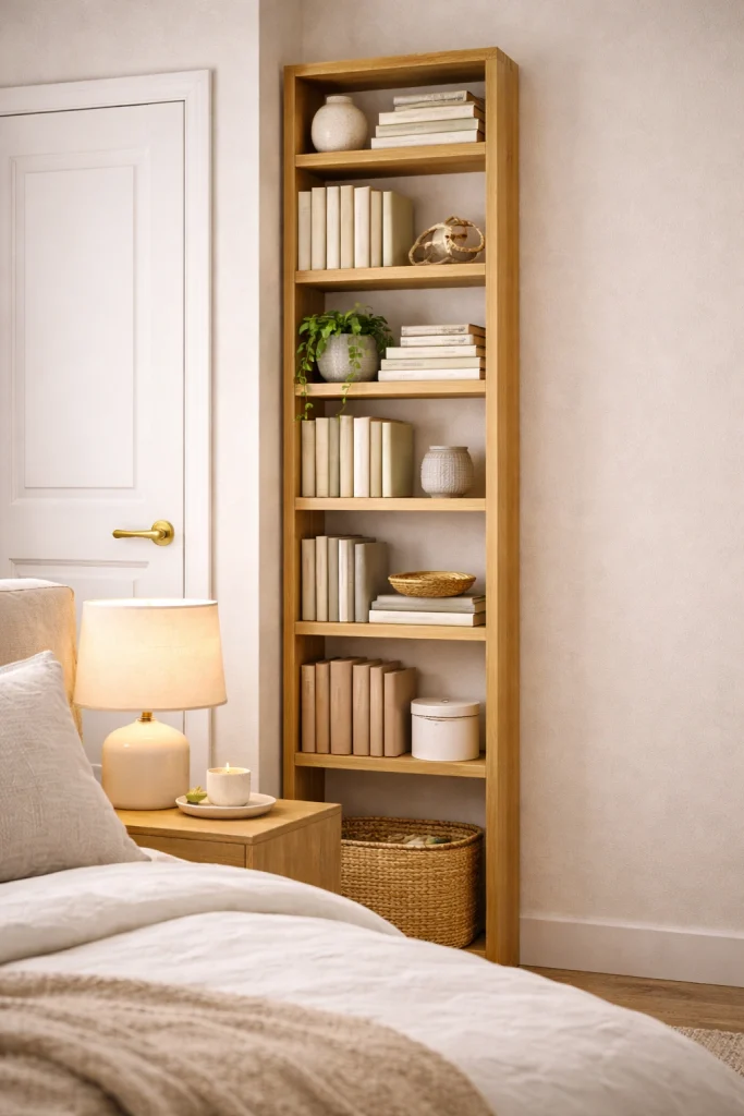 Vertical Narrow Bookshelf Style