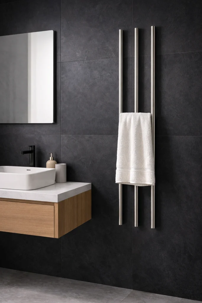 Vertical Stainless Steel Rod Display Style