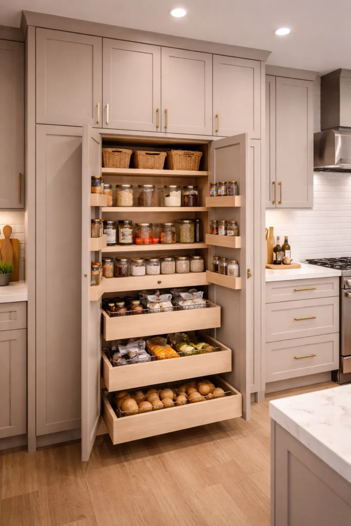 Vertical Storage Smart Kitchen Idea