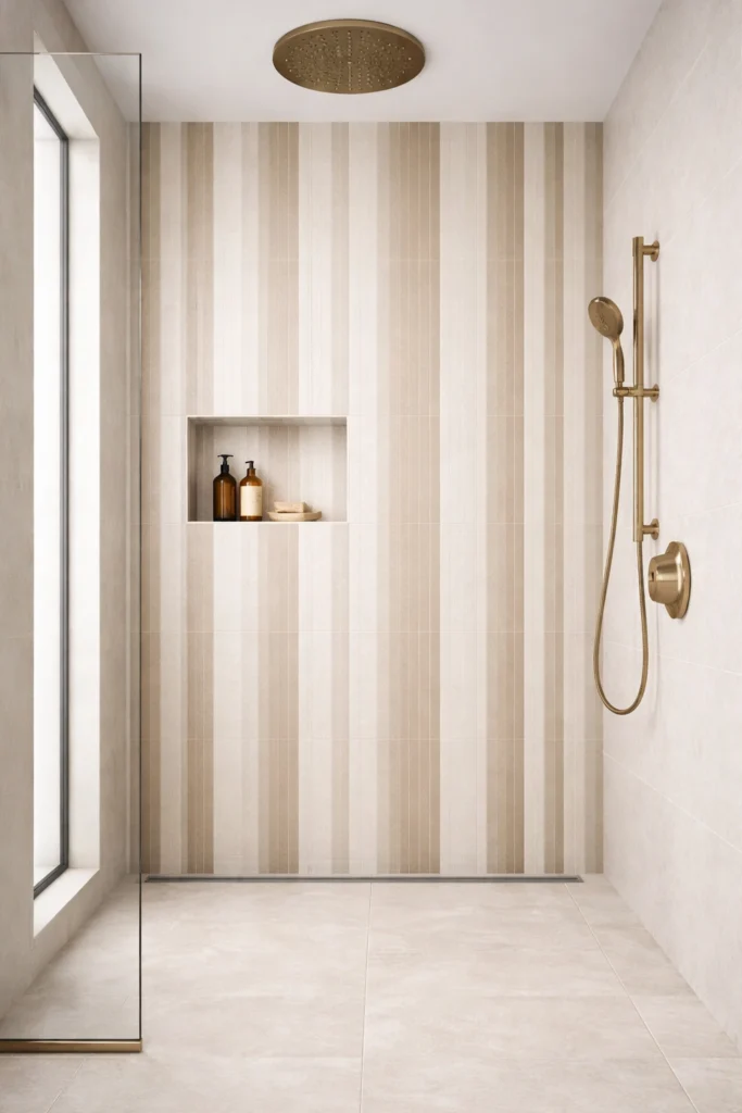 Vertical Stripe Tile Shower Style