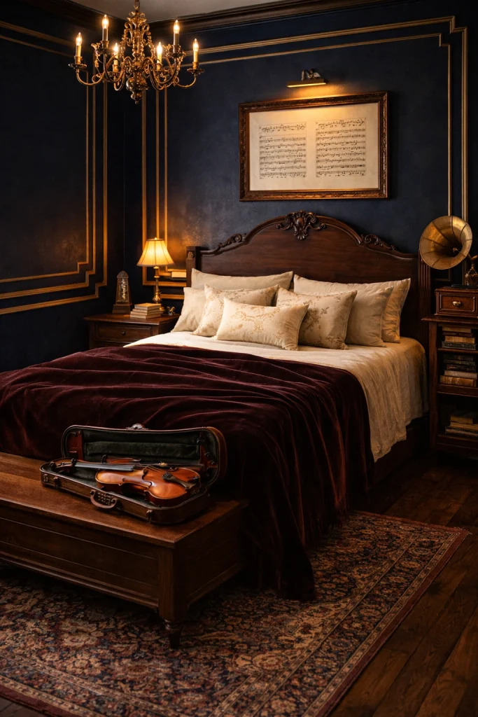 Vintage Classical Music Bedroom Style