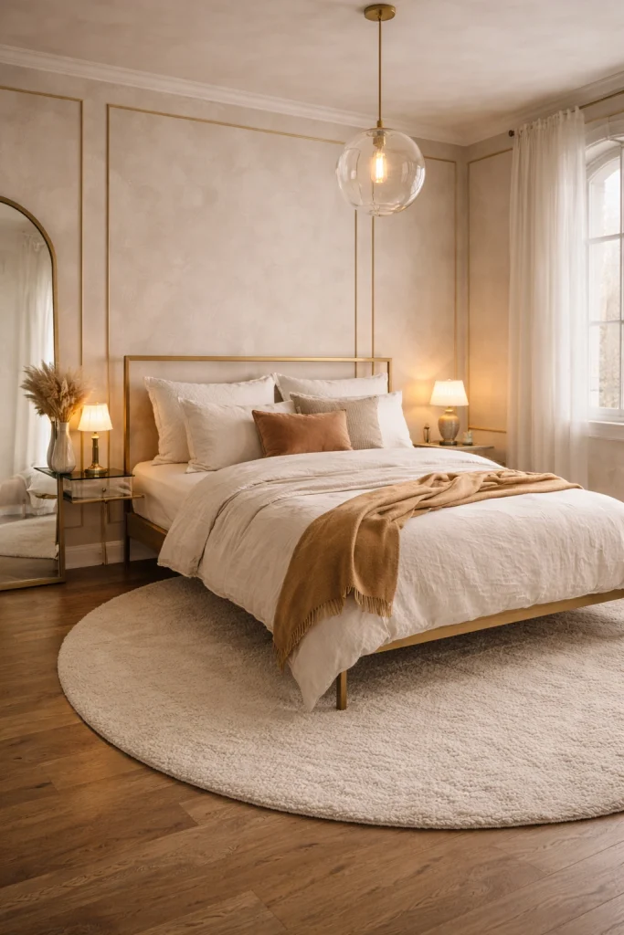 Vintage Glass & Brass Elegance Bedroom Style