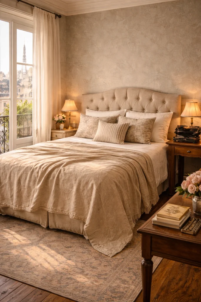 Vintage Paris Apartment Bedroom Style