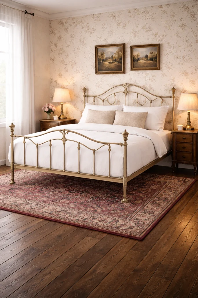 Vintage Victorian Metal Bed Frame Style