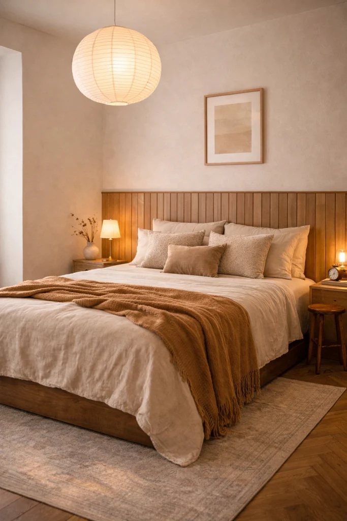 Vintage Warm Minimalist Bedroom Style