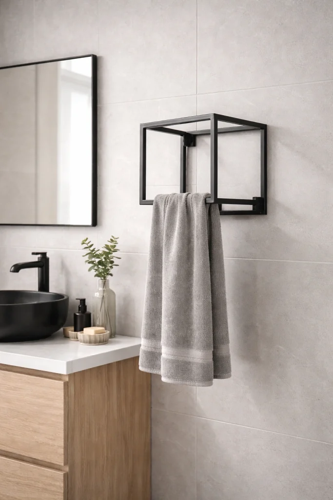 Wall Mounted Sculptural Cube Rack Style