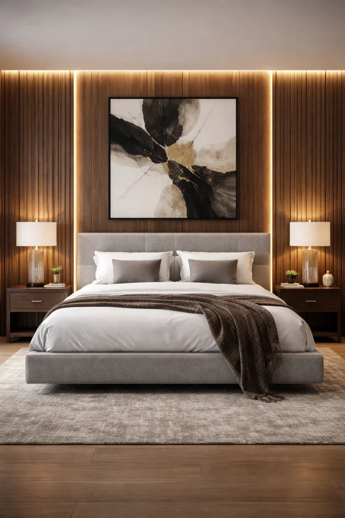 Wall Panel Luxury Bedroom Idea