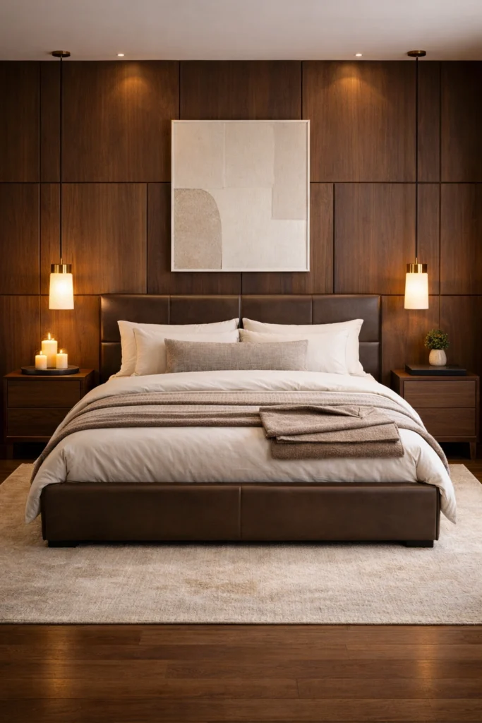 Walnut Contemporary Bedroom Style