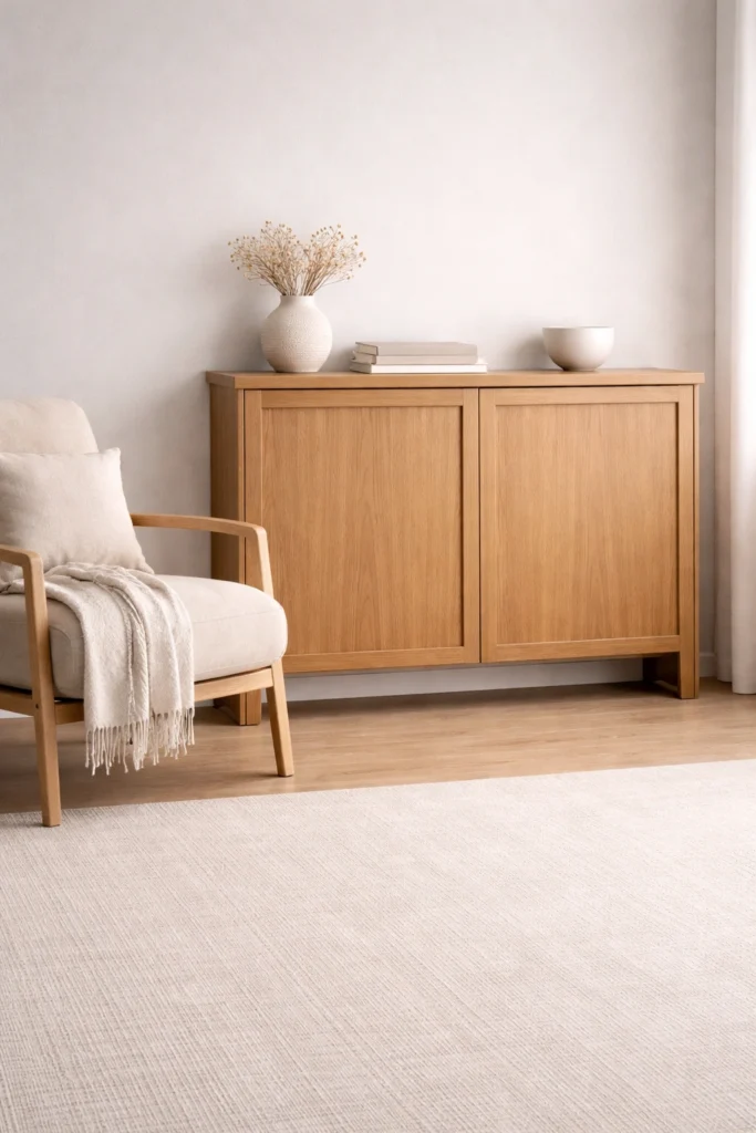 Warm Oak Minimal Cabinet Cover Style