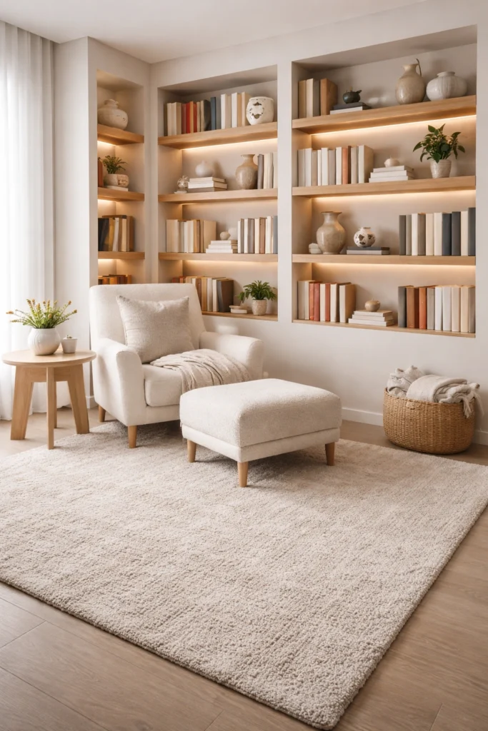 Warm Rug Library Corner Style