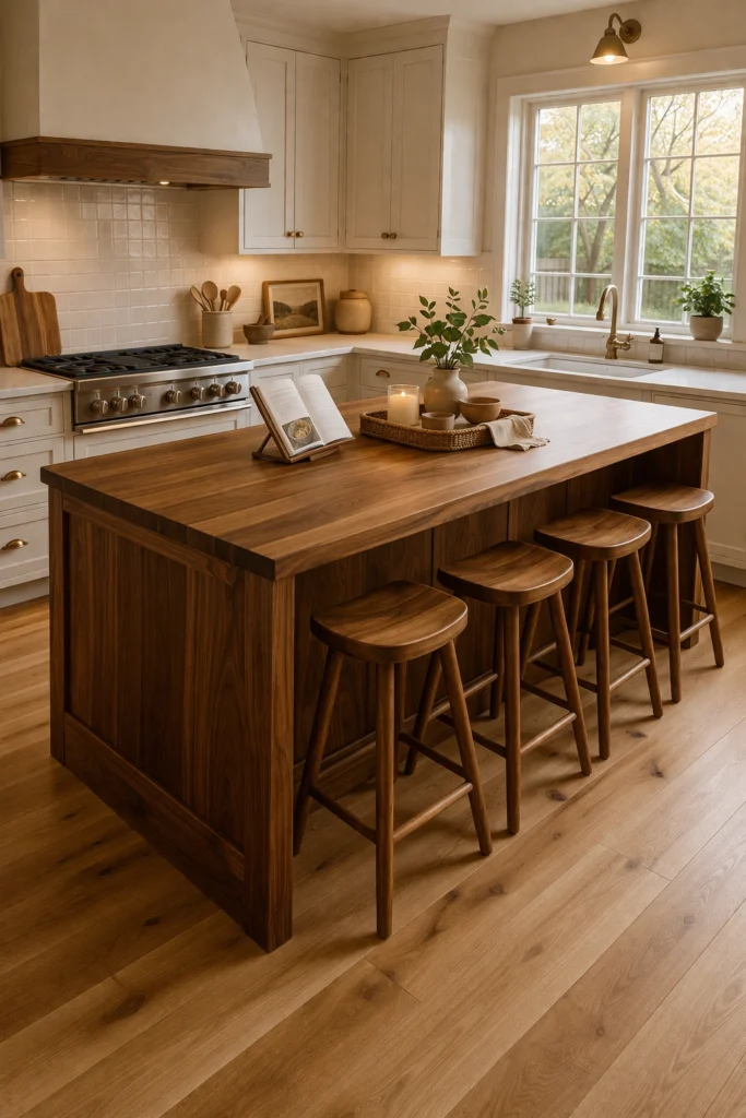 Warm Wood Kitchen Island Idea